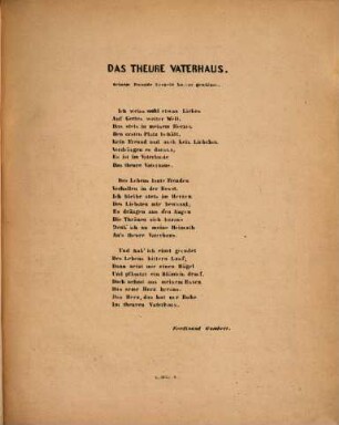 Das theure Vaterhaus : Lied mit Begl. d. Pianoforte ; op. 9