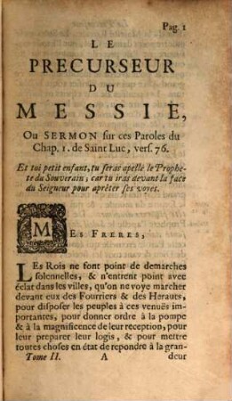 Sermons Sur Divers Textes De L'Ecriture Sainte, 2