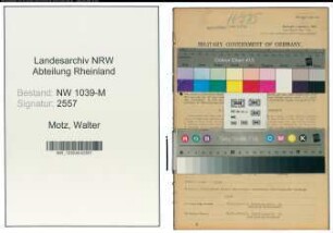 Entnazifizierung Walter Motz , geb. 31.12.1906 (Schlosser)