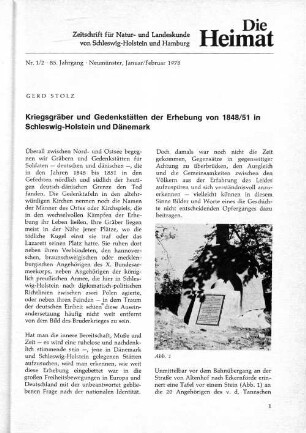 Nr. 1/2. 85. Jahrgang. Neumünster, Januar/Februar 1978.