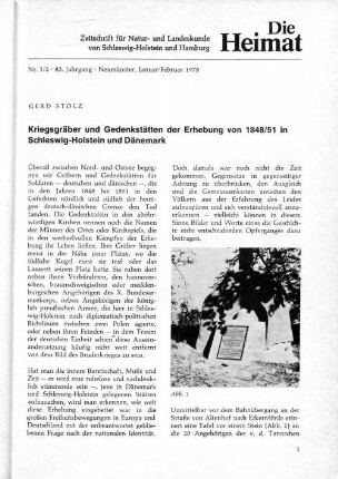 Nr. 1/2. 85. Jahrgang. Neumünster, Januar/Februar 1978.