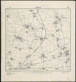 Meßtischblatt 2533 : Landsberg bei Halle, 1912 : Landsberg bei Halle. - Aufn. 1902, hrsg. 1904, einz. Nachtr. 1912. - 1:25000. - [Berlin]: Reichsamt für Landesaufnahme, 1912. - 1 Kt.