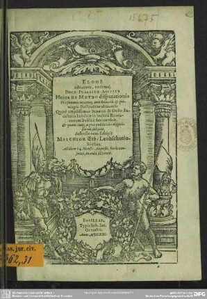 Huius de mutuo disputationis ... defensionem suscipit