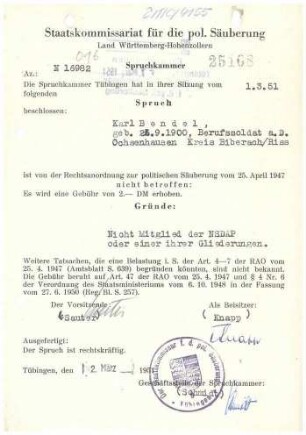 Bendel, Karl