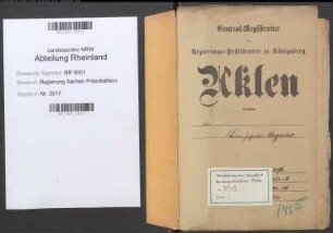 Magnino, Siegmund, Steuerrat und Katasterinspektor Bd. 1