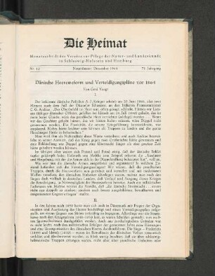 Nr. 12. Neumünster, Dezember 1964. 71. Jahrgang.