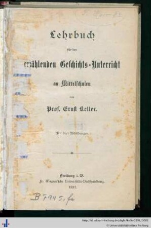 Lehrbuch für den erzählenden Geschichts-Unterricht an Mittelschulen