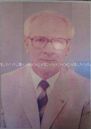 Porträt Erich Honecker, vermutlich aus dem großen Saal des Zentralkomitees