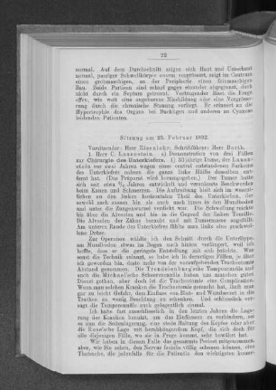 Sitzung am 23. Februar 1892.