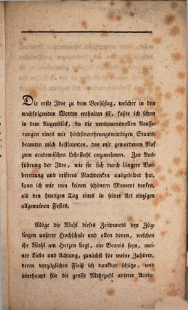 Einige Worte über die Vorbereitung zur juristischen Praxis auf Academien : ein Scherflein zur Feier des 16. Februars 1824