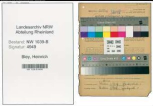 Entnazifizierung Heinrich Bley , geb. 28.08.1888 (Schreiner)