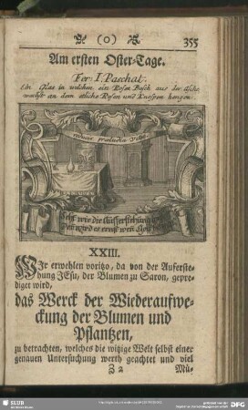 XXIII. Die Wiederaufweckung der Blumen und Pflantzen