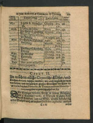 Caput II. In welchem etliche Chymische Klöster/ und Kirchen-Arcana besehen werden ...