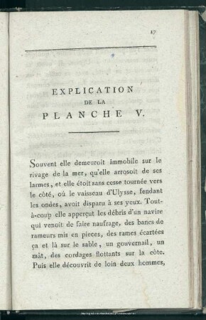 Explication de la Planche V.
