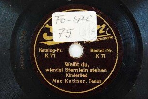 Weisst du, wieviel Sternlein stehen : Kinderlied