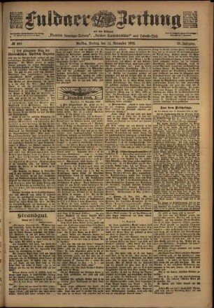 Ausgabe vom Freitag, den 14. November 1902.