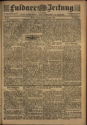 Ausgabe vom Freitag, den 14. November 1902.