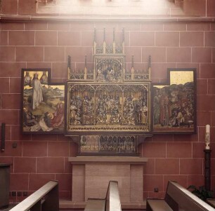 Sippenaltar — Die Heilige Sippe, Verklärung Christi und Mannalese