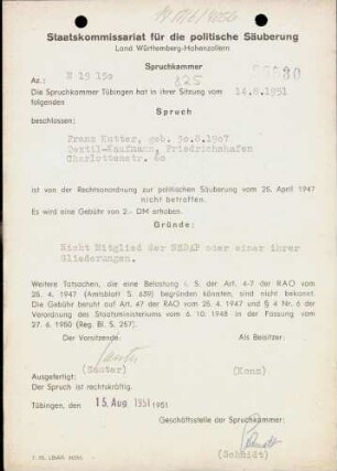 Kutter, Franz
