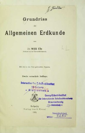 Grundriss der allgemeinen Erdkunde