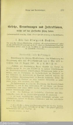 II. Gesetze, Verordnungen und Instruktionen, welche auf das Forstwesen Bezug haben