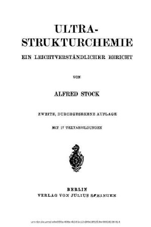 Ultra-Strukturchemie : ein leichtverständlicher Bericht