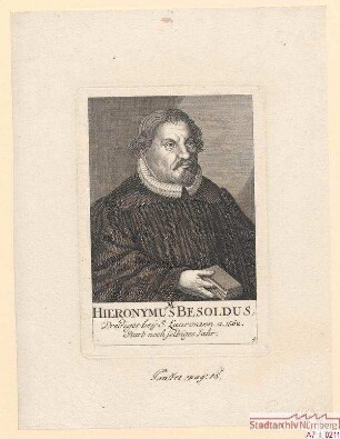 Hieronymus Besold, Prediger bei St. Lorenz; gest. 1562