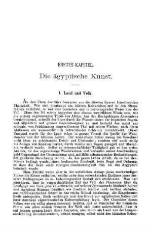 Erstes Kapitel. Die ägyptische Kunst