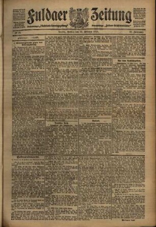 Zweite Ausgabe vom Freitag, den 11. Februar 1910.