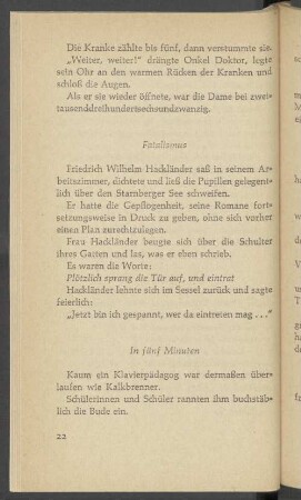 In fünf Minuten