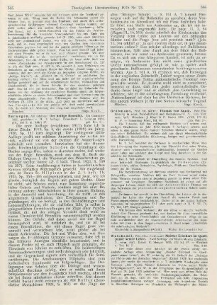 565-566 [Rezension] Herwegen, Ildefons, Der heilige Benedikt. 3. Aufl