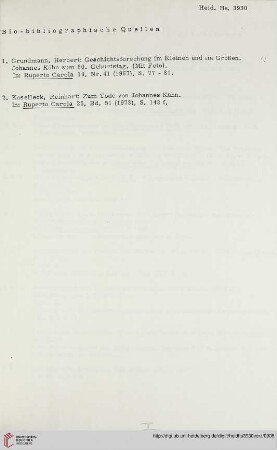 Bio-bibliographische Quellen