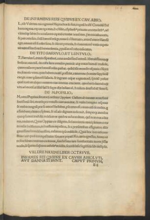 Valerii Maximi Liber Octavus ...