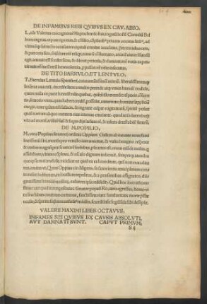 Valerii Maximi Liber Octavus ...
