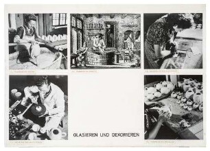 Glasieren und Dekorieren (Werkbundkiste Keramisches Hausgerät, Schautafel)