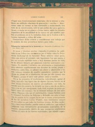 Orientación intelectual de la Juventud, por Alejandro Castiñeiras