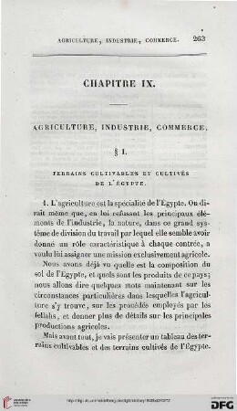 Chapitre IX: Agriculture, industrie, commerce