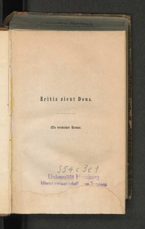 Bd. 1: Eritis sicut Deus : ein anonymer Roman