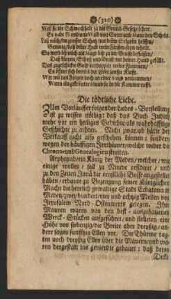 [XV.] Die tödtliche Liebe