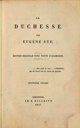 Les sept péchés capitaux, 1,4. L' orgueil : la duchesse