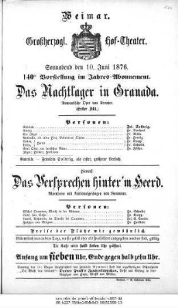 Das Nachtlager in Granada