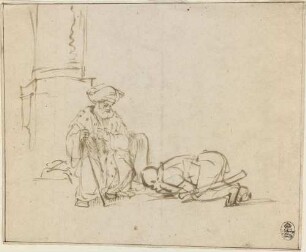 Absalom beugt sich vor David