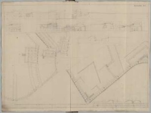 Festungsbau, idealtypischer Entwurf, Bastionärbefestigung, Grundrisse, Schnitte und Ansichten : Festungsbau, idealtypischer Entwurf, Bastionärbefestigung, Grundrisse, Schnitte und Ansichten mit Maßangaben, Jean de Bodt, 1701/1745. Feder, Graphit/Papier. 55 x 73,9 cm. Bez.: "Planche. XLI." Maßstab mit Maßeinheit "verges du Rhin" (25 Rheinische Ruten= 33,7 cm). Vgl. SLUB/HS Mscr.Dresd.i.10,Bl.42.