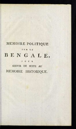 181-212 Memoire politique sur le Bengale