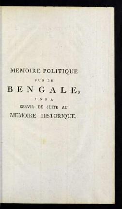 181-212 Memoire politique sur le Bengale