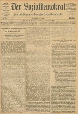 No 24. Donnerstag, 11. Juni 1885.