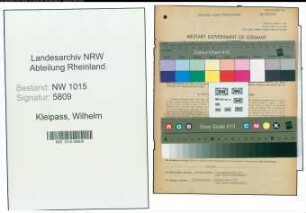 Entnazifizierung Wilhelm Kleipass , geb. 17.06.1897 (Schreiner)