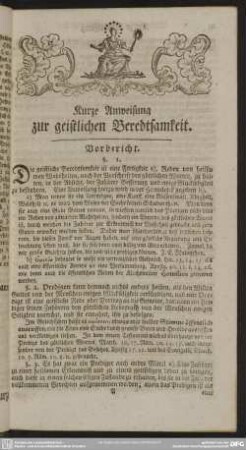 Kurze Anweisung zur geistlichen Beredtsamkeit