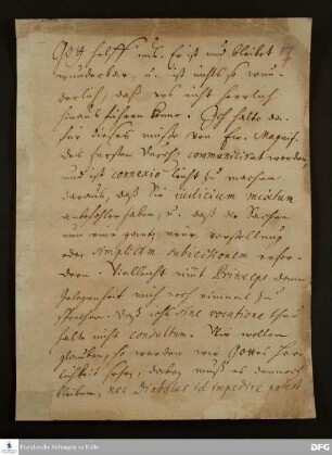 Brief von August Hermann Francke an Joachim Lange.