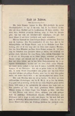 Nach 25 Jahren vom Herausgeber